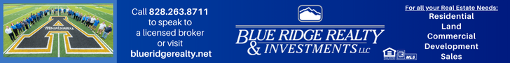 Advertisement: Blue Ridge Realty & Investments 728x90